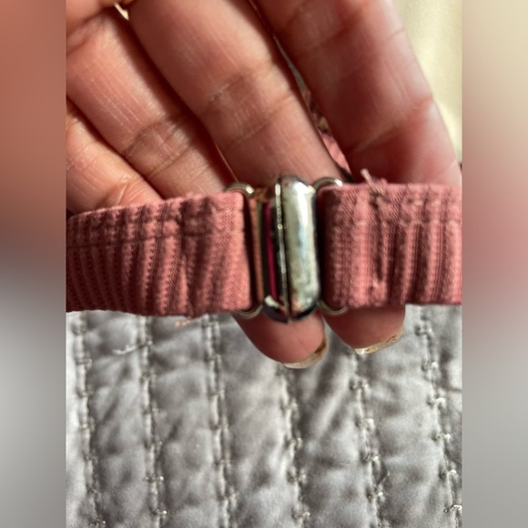 Cupshe ribbed burnt red/orange/brownish pink front tie bikini,matching bottom SM - Picture 8 of 14